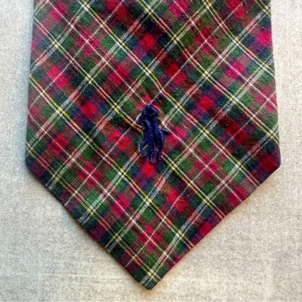 Polo Vintage Plaid Cotton Tie
